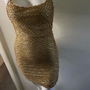 Embellished mini dress